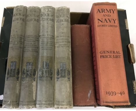 A small quantity of vintage books. Comprising; 4 volumes of "The Book of the Home", a 1953 Buck & Hickman tool catalogue and 
