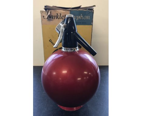 A vintage boxed Sparklets Soda Syphon, Globemaster model.  