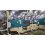 Mitsubishi injection molding machine, mod. 90MSJ-5, 4.8 Oz, Hydraulic, Mac VII Control, Tie Bar 15