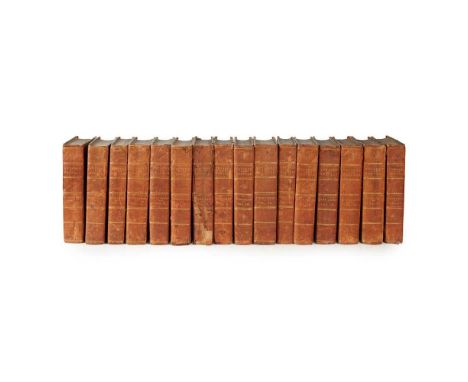 London: Longman, 1808 [-14]. 17 volumes, 4to, plates and maps, some folding, contemporary half calf, spines gilt, rubbed, a f