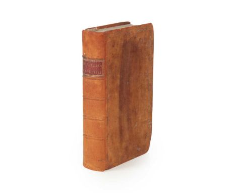 Edinburgh: T. Longman, 1782. 8vo, contemporary reversed calf, numerous contemporary manuscript notes in the margin