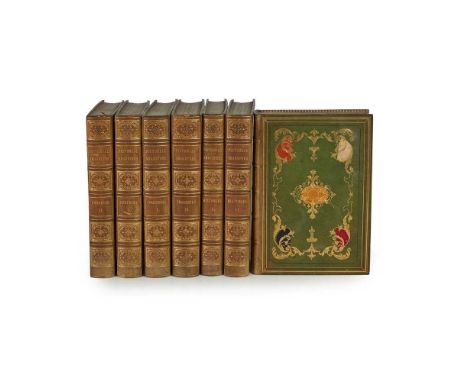 19 volumes, 8vo, contemporary diced russia, engraved portrait, spines faded; Shakespeare, William The Pictorial edition of th