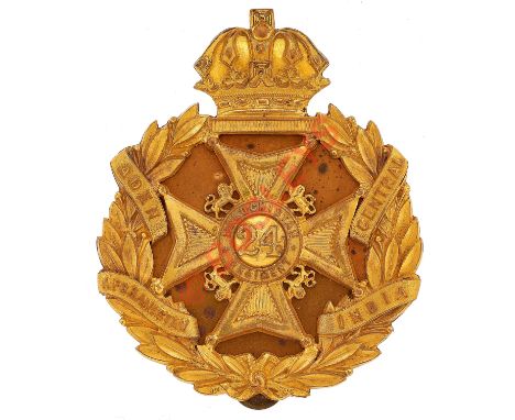 Indian Army. 24th Baluchistan Regiment Victorian Officer's pouch belt plate.A very fine and scarce gilt example by Hobson & S