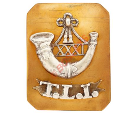 Indian Army. 31st Trichinopoly Light Infantry Victorian shoulder belt plate.A good rare Indian made example. Cast brass recta