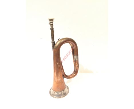 WW1 Period 7th Bn Oxfordshire & Buckinghamshire Light Infantry Army Pattern Bugle.The copper and brass bugle is engraved with