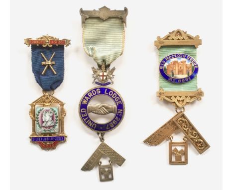 Masonic "Silver Jubilee Lodge 5575" Founder's Jewel Plus Others.A fine quality 1925 Birmingham Silver Hallmarked Jewel, with 