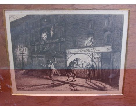 FRANK PATON (1856-1909) A framed and glazed etching- 'E.E Leggatt Fine Art Galleries'. Signed in the print and dated 1884. Pl