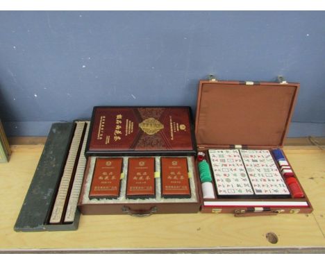 Mahjong set in case and Chinese tea gift set etc&nbsp;