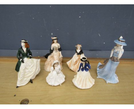 6 Royal Worcester lady figurines&nbsp;