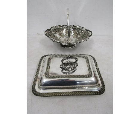 Mappin &amp; Webb silver plate basket and tureen/serving dish