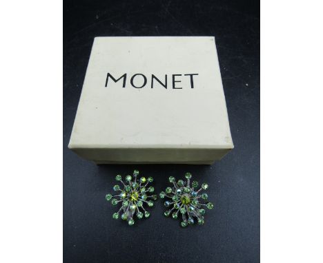 Monet clip on earrings with original box