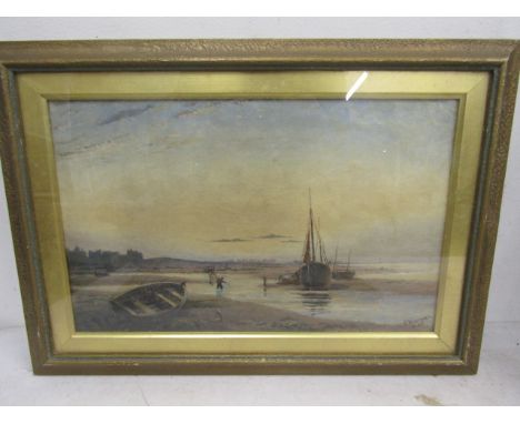 W.S Newman seascape watercolour 45x3cm
