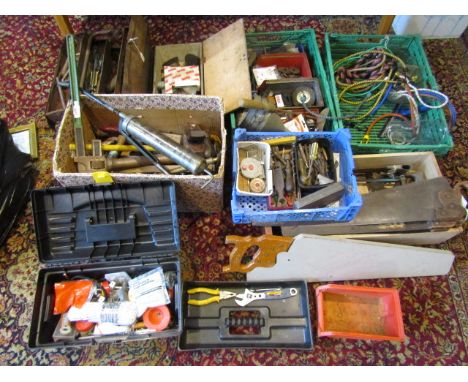 A quantity of tools inc vintage hand tools