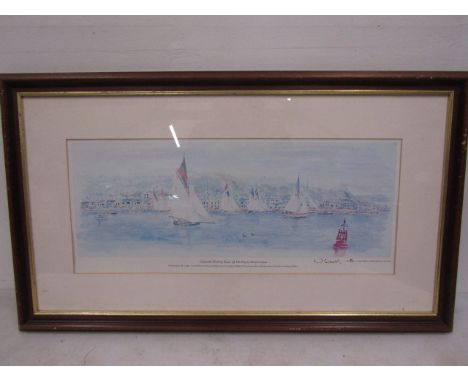 Malcolm Cockell ltd edition print Falmouth Working Boats 89/500 73x40cm
