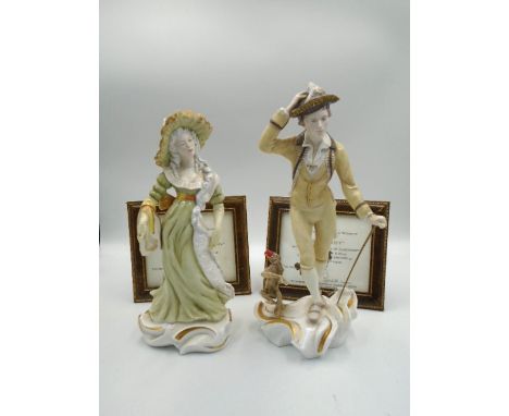 2 Royal Worcester limited edition figurines from the series 'The Age of Elegance' - The Dandy 23/500 and Paramour 27/500, bot