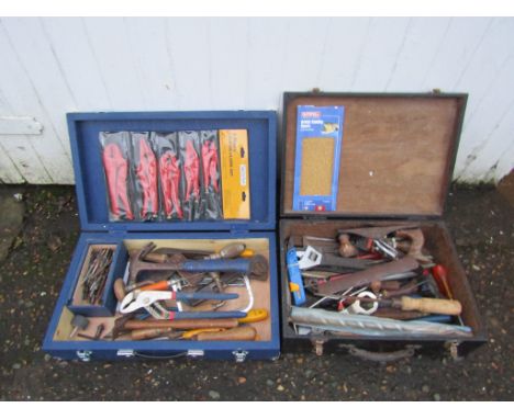 2 Toolboxes with tools to include plane and hammer etc&nbsp;