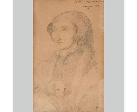 Portrait of Margherite. Lithography on paper. Framed under glass. 16 x 10 cm.