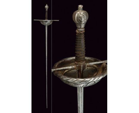 dating: 17th Century provenance: Spain, Thin blade of lozenge section, the first part featuring a groove at the center, small