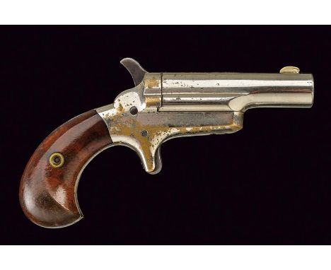 dating: 1875-1890 provenance: USA, Round, cal. 41 rimfire barrel, with remains of groove, marked 'COLT'; bronze frame, nickel