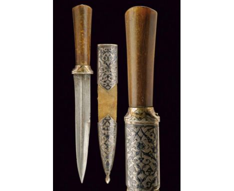 dating: Late 19th Century provenance: Bukhara, Strong, straight, single-and false-edged blade with central groove; brown, hor