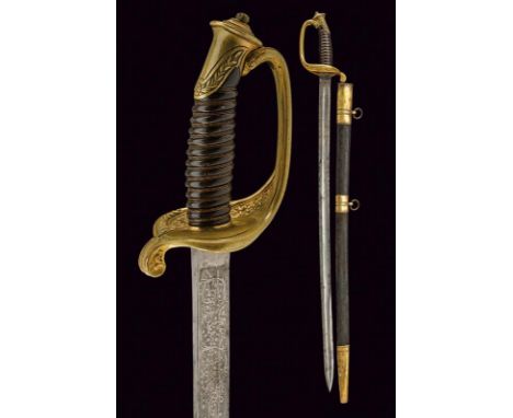 dating: Mid 19th Century provenance: Kingdom of the Two Sicilies, Slightly curved, single-and short false-edged blade, tip, w