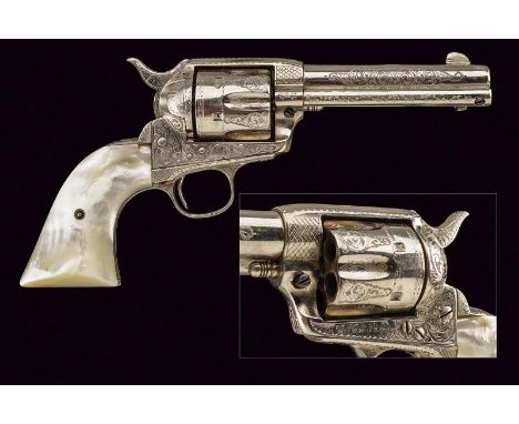 dating: 1875-1890 provenance: USA, Cylindrical, rifled, 4-3/4', cal. 38-40 barrel, with fore-sight, marked 'COLT'S PT.F.A. MF