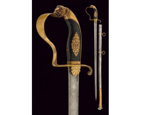 dating: Third quarter of the 19th Century provenance: Bavaria, Straight,single-and short false-edged blade, tip, with large f