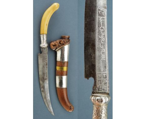 dating: 19th Century provenance: Sumbawa, Strong, curved, single-and false-edged blade, part of the back decorated with inscr