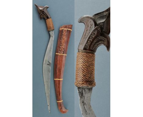 dating: early 20th Century provenance: The Philippines, Long and strong, curved, single-edged blade, angled at the base, with