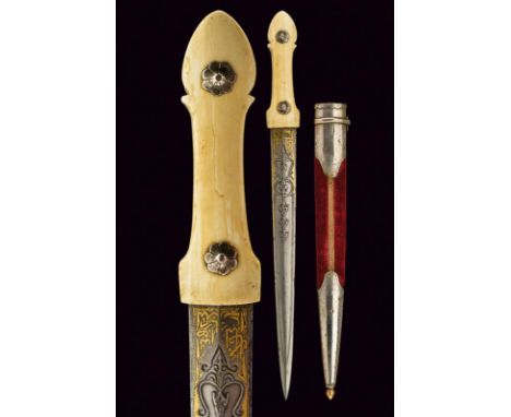 dating: 19th Century provenance: Indopersia, Straight, double-edged blade of lenticular section with thin, central raiser, fi