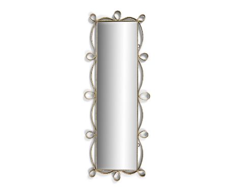 MIRRORA gilt metal framed mirror, Italy, c.1960. 46 x 2 x 124cm (h)
