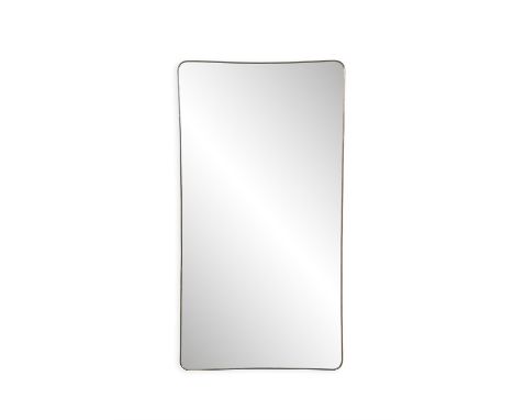 MIRRORA brass framed mirror, Italy, c.1960. 77 x 2.5 x 149cm (h)