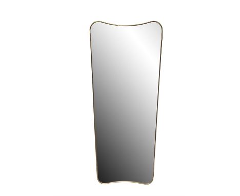 MIRRORA brass framed mirror, Italy, 145cm (h)