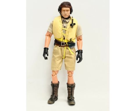 A Dragon Models LTD WW2 German pilot 1/6 scale action figure. Africa 31cm 