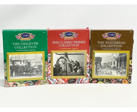 5 boxes of model cars. 3 Cameo Collectables, The Unilever Collection, The Classic Drinks Collection, The Whitbread Collection
