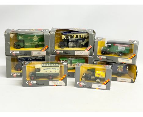 8 boxes of Corgi Classics model trucks. 