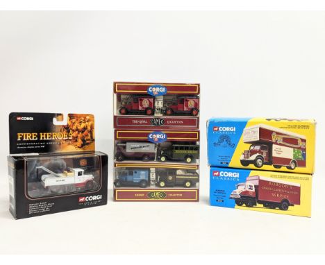 A collection of Corgi model cars, including The Railway Cameo Collection, Corgi Classics. 