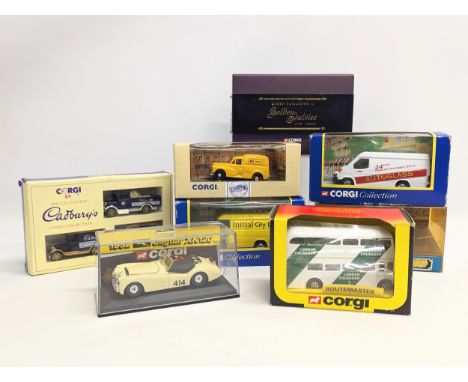 A collection of Corgi model cars including Special Edition Cadbury Cameo Collection. 