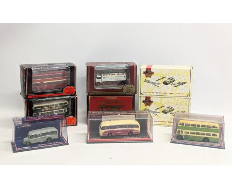 A collection of models including 3 Limited Edition Corgi 'The Original Omnibus' model buses. 