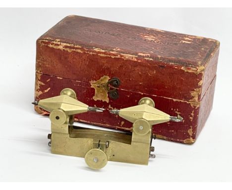 A watchmakers depthing tool with original box. Compas 26 Lignes. 