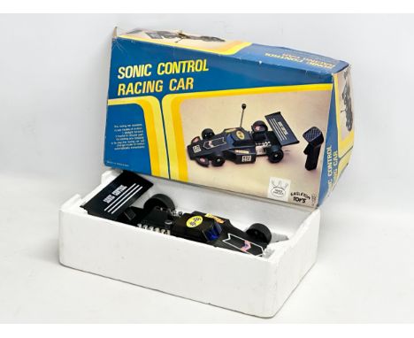 A vintage Eagleton Toys Sonic Control Racing Car in box. 