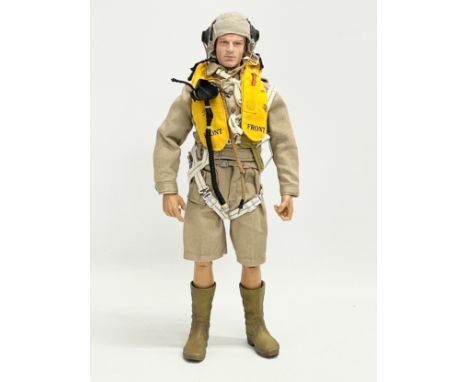 A Dragon Models LTD WW2 RAF pilot 1/6 scale action figure. 31cm 