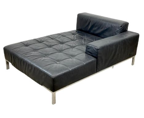 An ‘Alpha’ 1326 Italian leather sofa designed by Emaf Progetti for Zanotta.