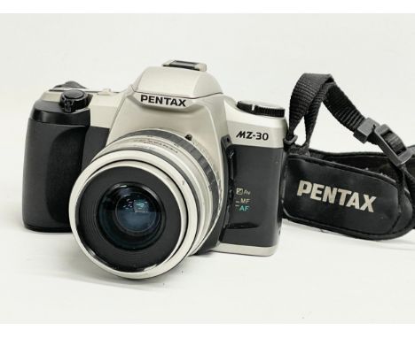 A vintage Pentax MZ-30 camera. 