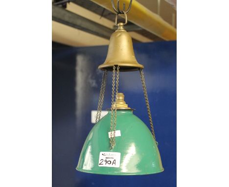 Small enamel hanging light fitting.