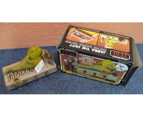 Star Wars Return Of The Jedi Jabba The Hut action play set in original box, circa 1983. CONDITION REPORT: Box in rather poor 