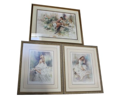 Gordon King (b.1939); two limited edition prints titled 'Shadows', and 'Candlelight', each numbered 258/850, signed and title