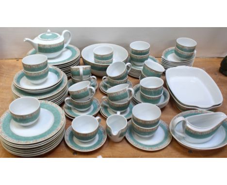 A Wedgwood 'Aztec' six-setting dinner and tea service.