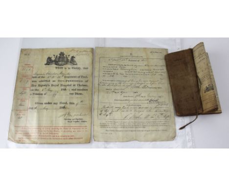 A small group of mid-19th century military ephemera relating to Sergeant Charles Merricks of Aston, Birmingham comprising his