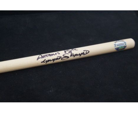 Drum Stick Signed by Lynryd Skynyrd &amp; Artemis Kyle COA from Inpersonauthentics No.629030